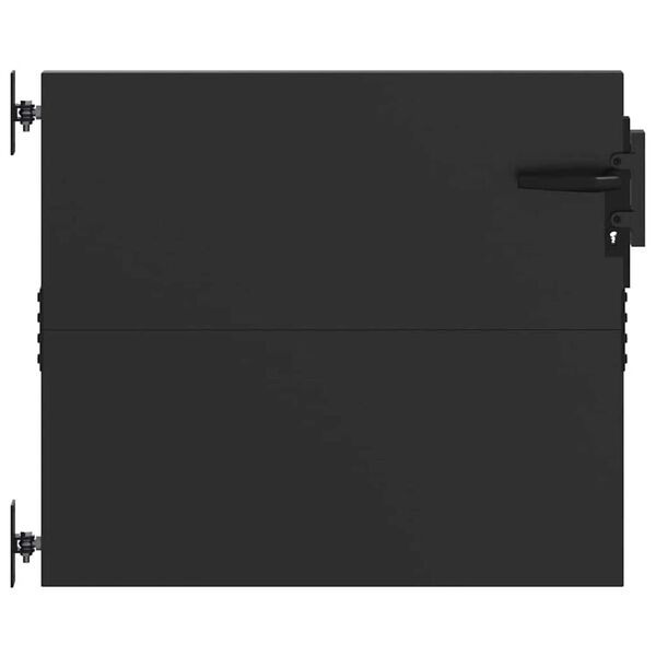 vidaXL Πύλη Κήπου Μαύρο 105 x 100 εκ Ατσάλι με Επικάλυψη Πούδρας