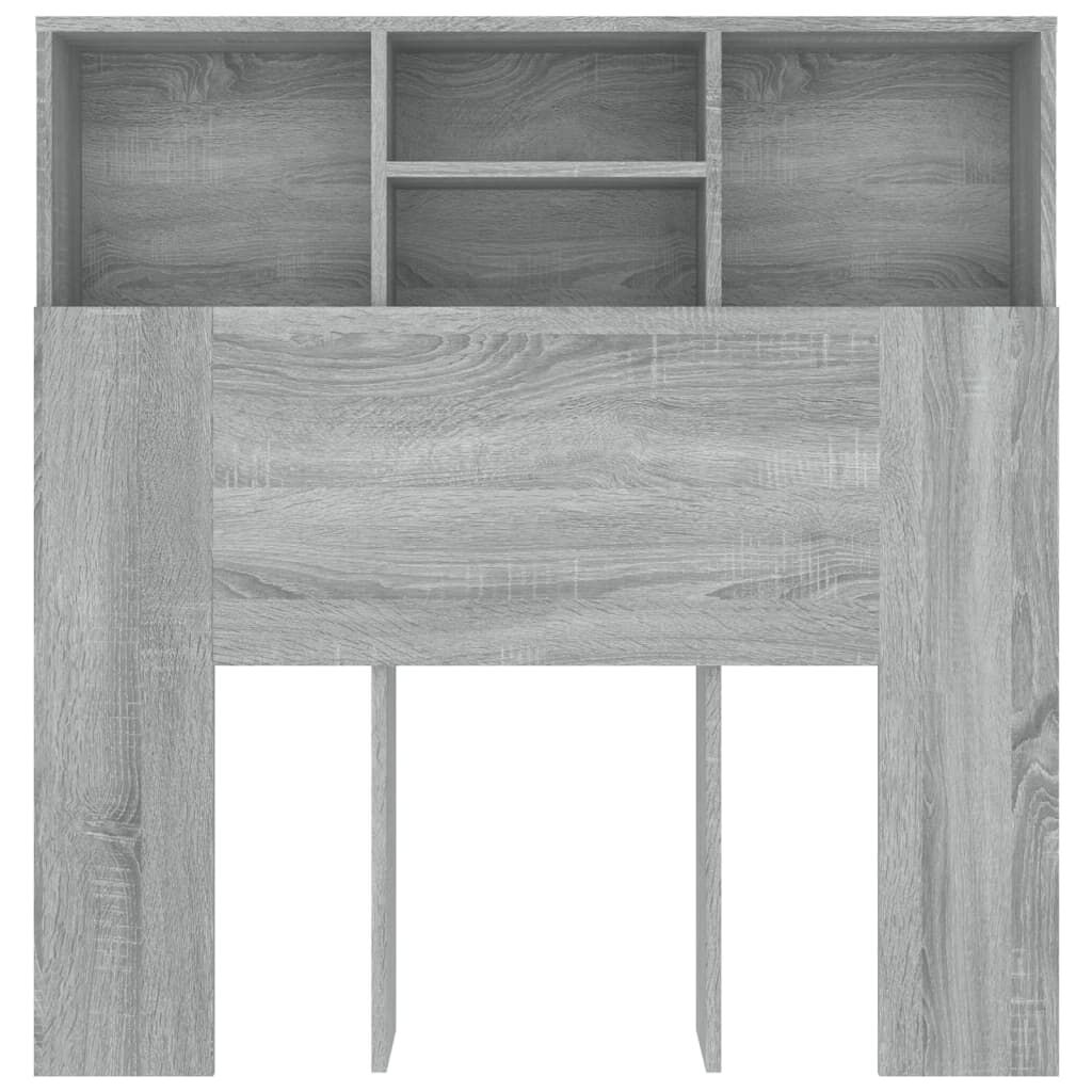 vidaXL Κεφαλάρι Με Αποθηκευτικό Χώρο Γκρι Sonoma 100x19x103,5 εκ.