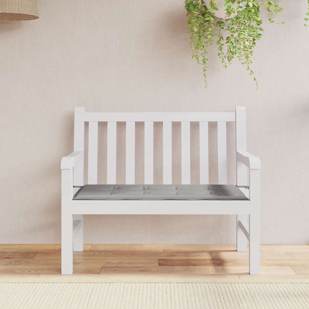 vidaXL Μαξιλάρι Πάγκου Κήπου Γκρι 120x50x4 εκ. Ύφασμα Oxford