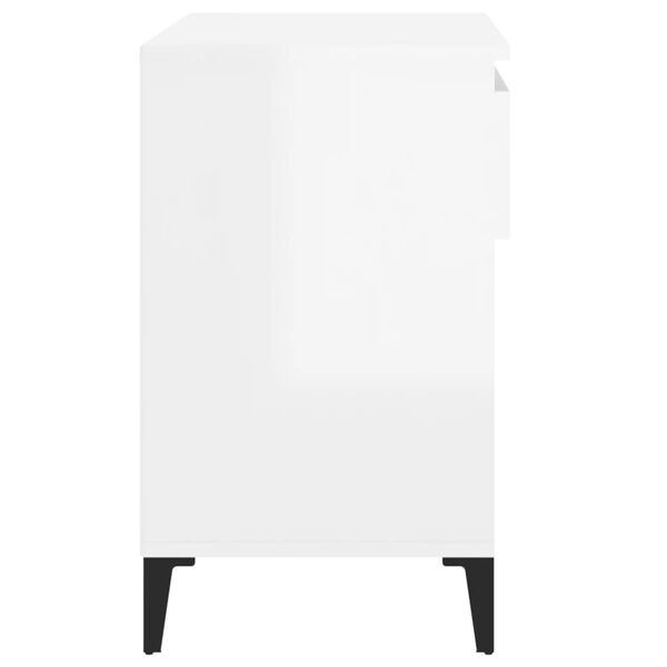 vidaXL Παπουτσοθήκη Γυαλιστερή Λευκή 70x36x60 εκ. Επεξεργασμένο Ξύλο