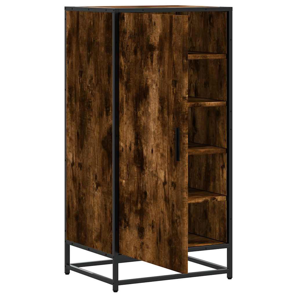 vidaXL Παπουτσοθήκη Καπνιστή Δρυς 48x38x97,5 εκ. Επεξεργασμένο Ξύλο