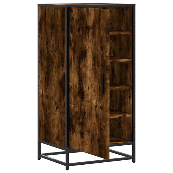 vidaXL Παπουτσοθήκη Καπνιστή Δρυς 48x38x97,5 εκ. Επεξεργασμένο Ξύλο