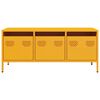 vidaXL Έπιπλο Τηλεόρασης Μουσταρδί 101,5x39x43,5 Ατσάλι Ψυχρής Έλασης