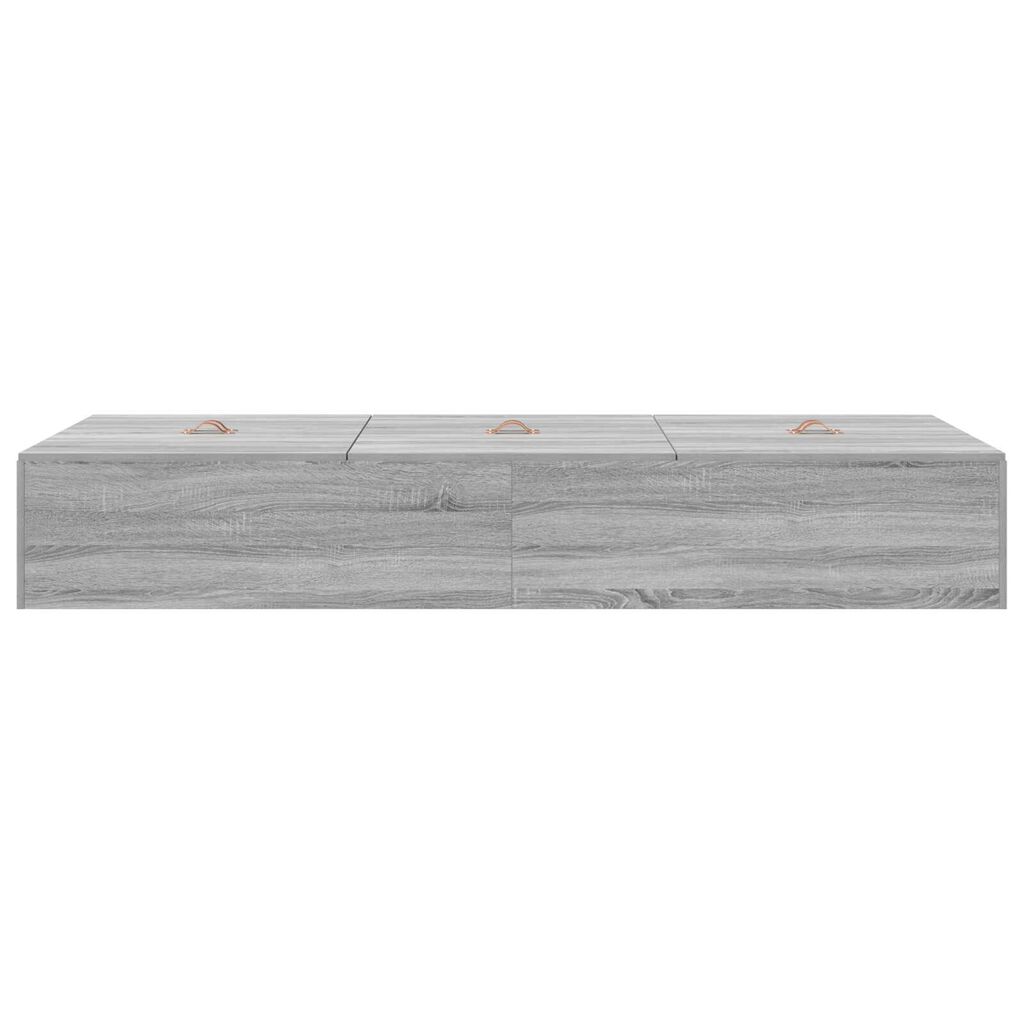 vidaXL Γκρι Σονομά Κρεβάτι Αποθήκης 75x190 cm