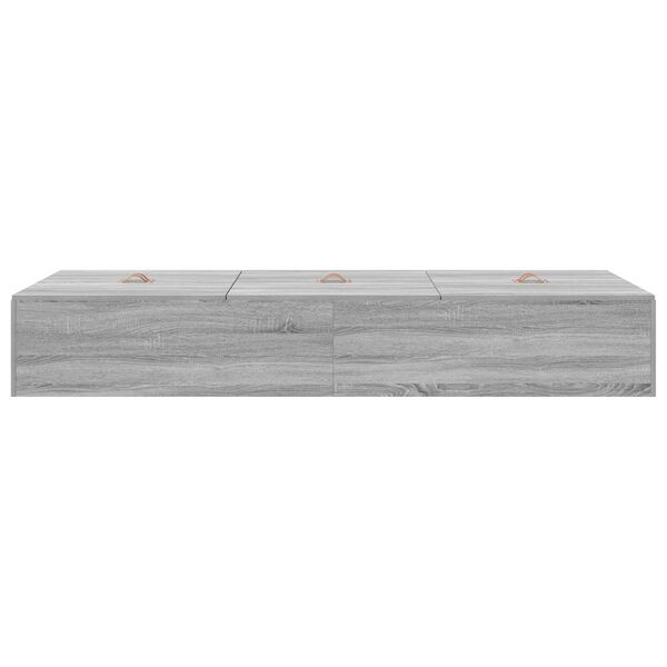 vidaXL Γκρι Σονομά Κρεβάτι Αποθήκης 75x190 cm