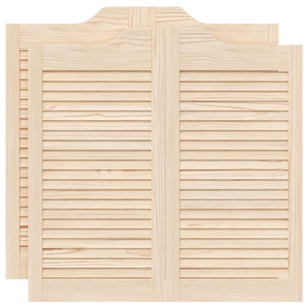 vidaXL Ανοιγόμενες πόρτες περσίδες 2 ζευγών 80x80 cm μασίφ ξύλο πεύκο