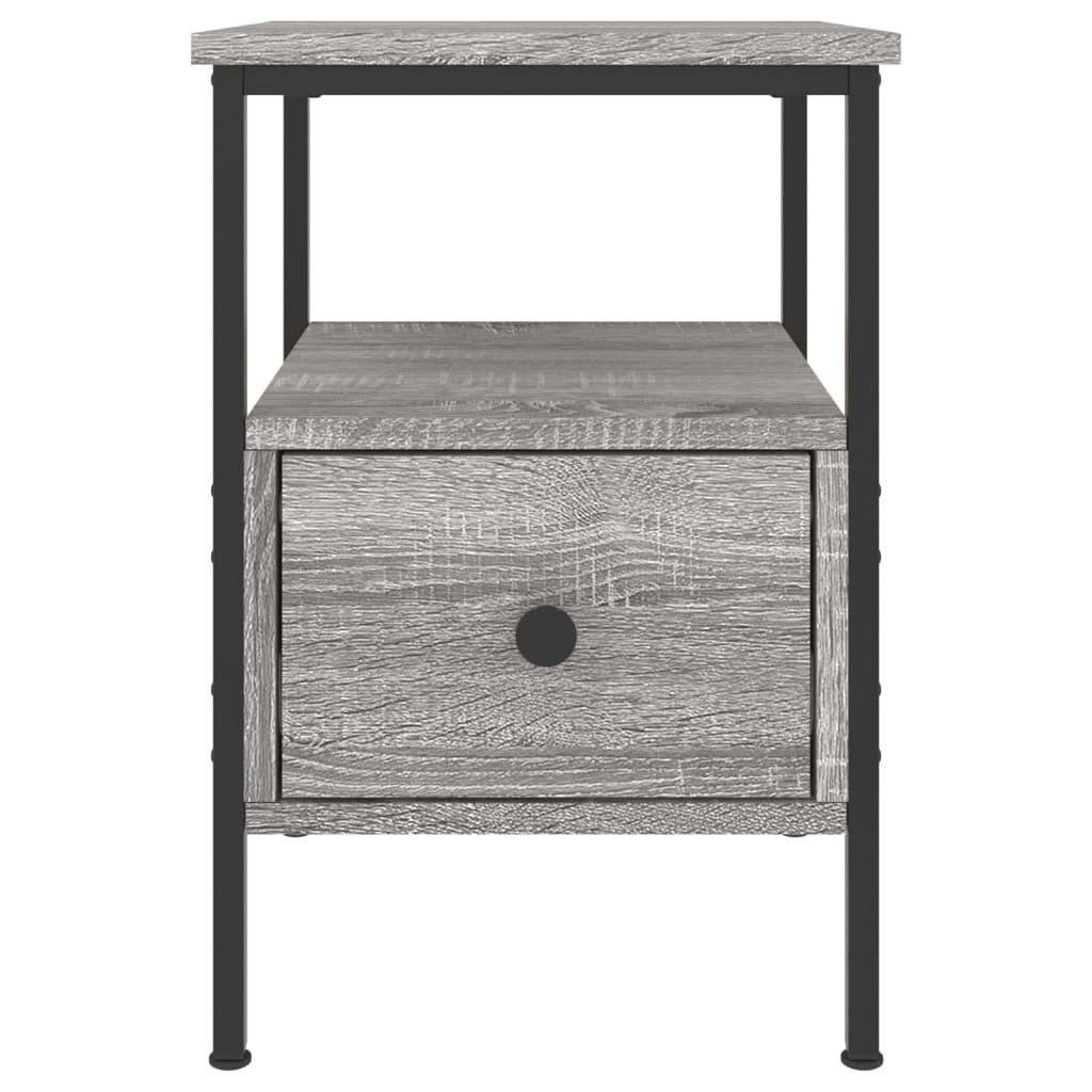 vidaXL Κομοδίνα 2 τεμ. Γκρι Sonoma 34 x 36 x 50 εκ. Επεξεργασμένο Ξύλο