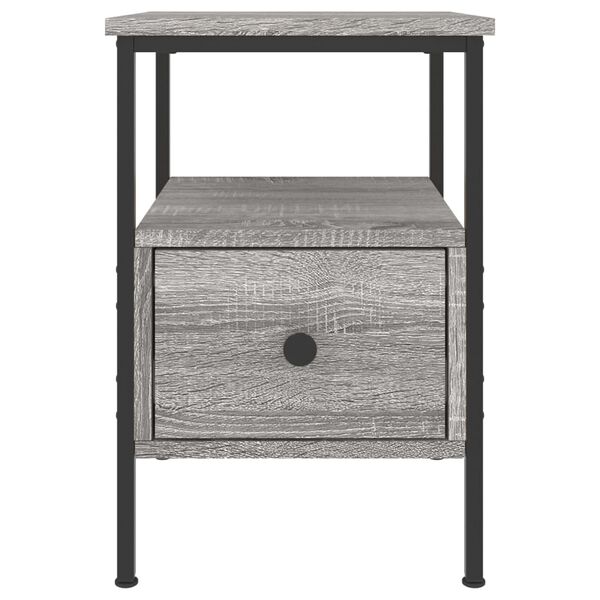 vidaXL Κομοδίνα 2 τεμ. Γκρι Sonoma 34 x 36 x 50 εκ. Επεξεργασμένο Ξύλο