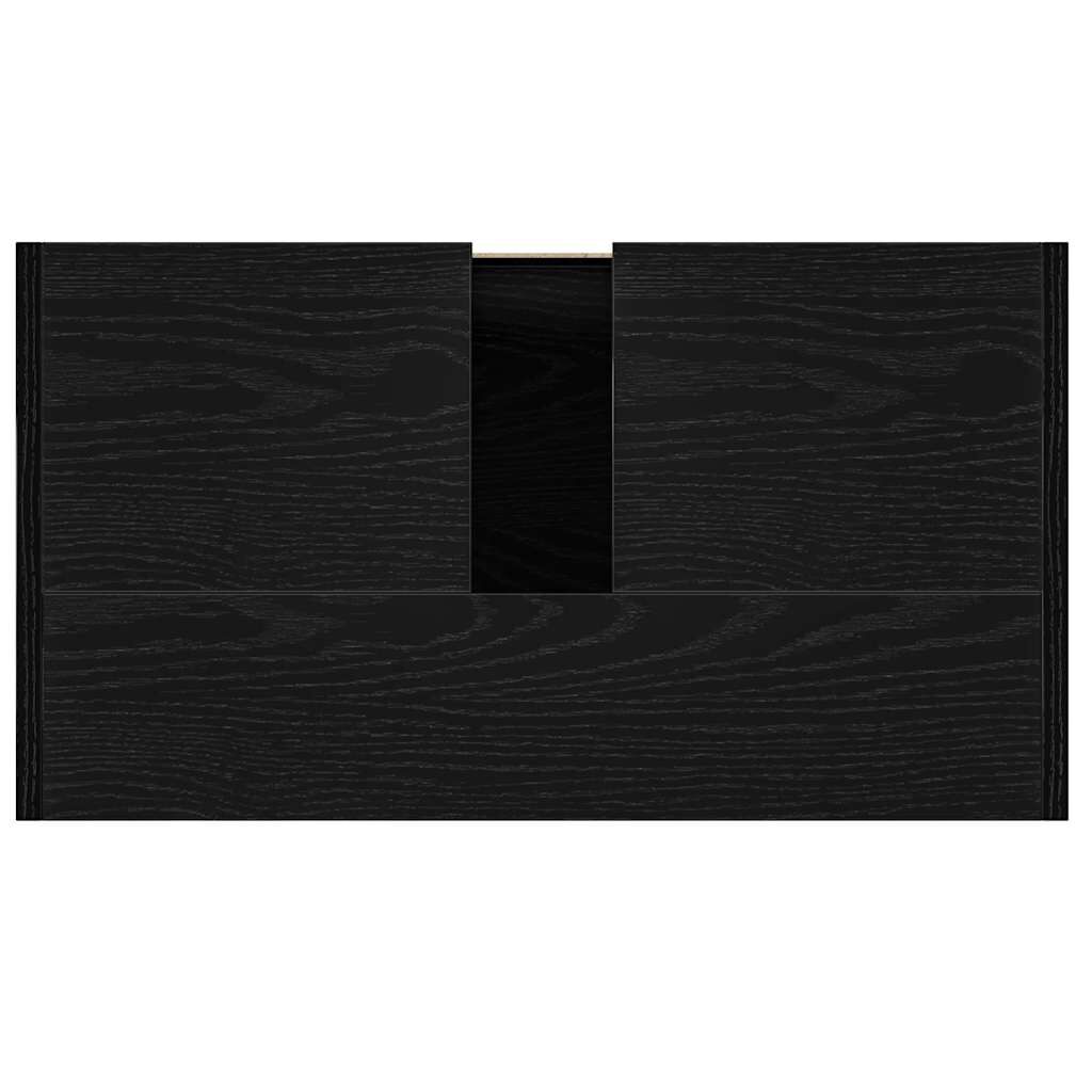 vidaXL Ντουλάπι μπάνιου Μαύρη βελανιδιά 60x33x60cm Κατασκευασμένο ξύλο