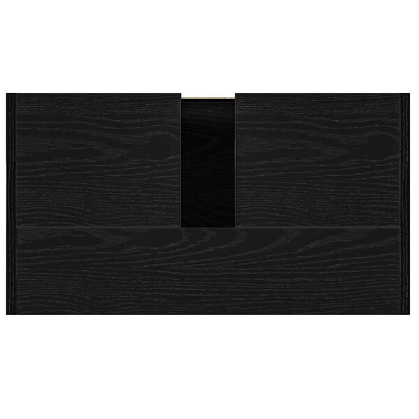 vidaXL Ντουλάπι μπάνιου Μαύρη βελανιδιά 60x33x60cm Κατασκευασμένο ξύλο