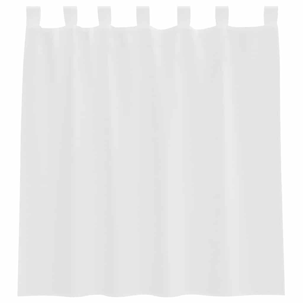 vidaXL Κουρτίνες Voile με βρόχους 2 τεμάχια Λευκό 140x140 cm