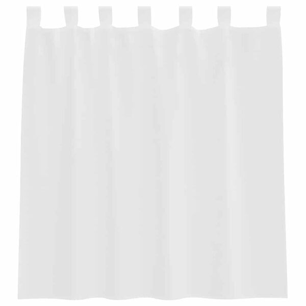 vidaXL Κουρτίνες Voile με βρόχους 2 τεμάχια Λευκό 140x140 cm