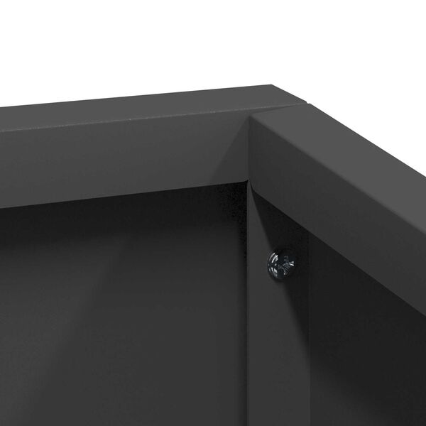 vidaXL Γλάστρα Κήπου Μαύρο 60 x 60 x 50 εκ Ατσάλι