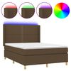 vidaXL &Kappa;&rho;&epsilon;&beta;ά&tau;&iota; Boxspring &mu;&epsilon; &Sigma;&tau;&rho;ώ&mu;&alpha; & LED &Sigma;&kappa;.&Kappa;&alpha;&phi;έ 140x190&epsilon;&kappa;. &Upsilon;&phi;&alpha;&sigma;&mu;ά&tau;&iota;&nu;&omicron;