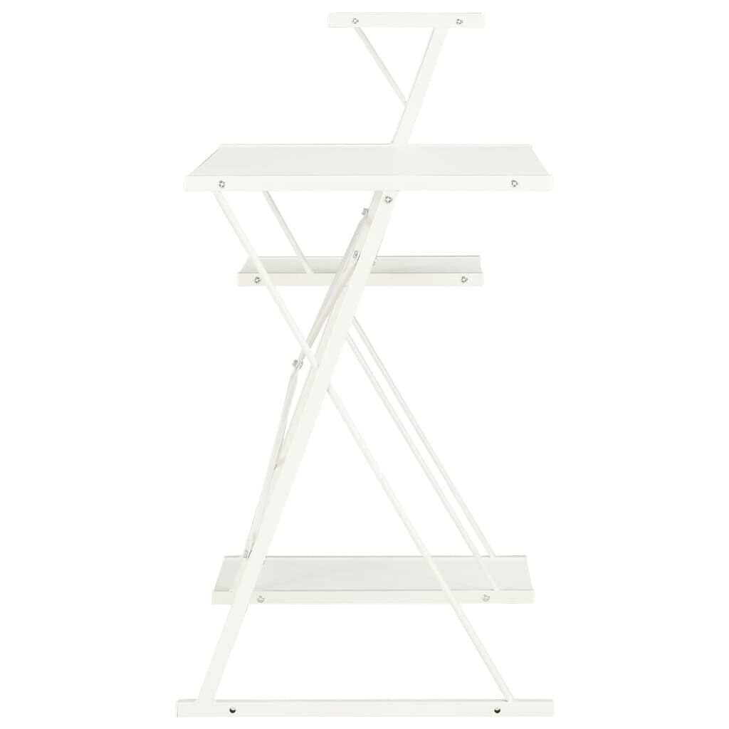 vidaXL Γραφείο με Ράφια Λευκό 116 x 50 x 93 εκ.
