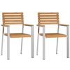 vidaXL ΚαρέκλαΚήπου 2 pcs Καφέ 56x54,5x87 εκ. Στερεό Τικ
