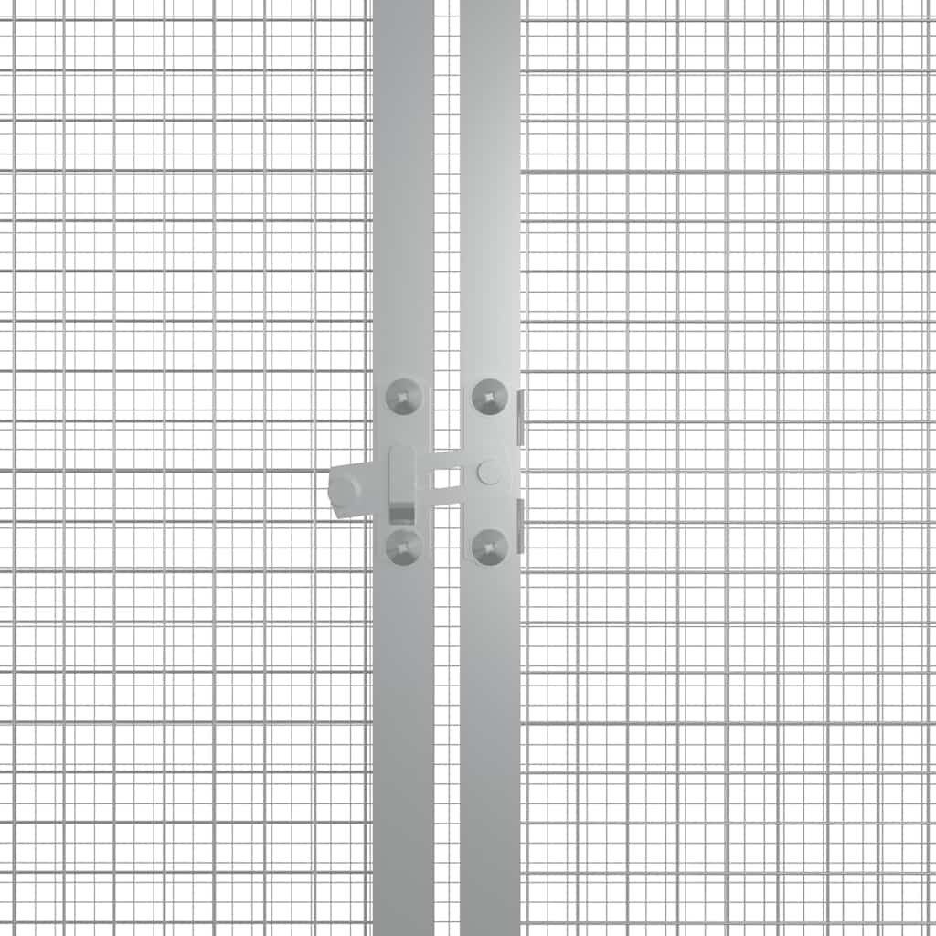 vidaXL Κοτέτσι - Κλουβί Γκρι 200x91x100 εκ. από Γαλβανισμένο Χάλυβα
