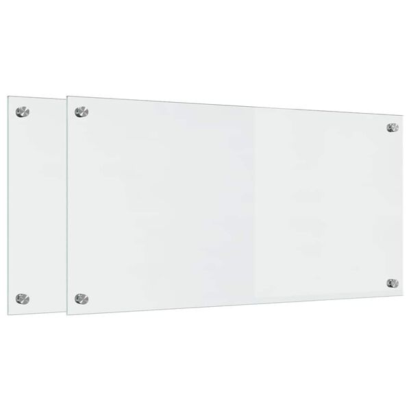 vidaXL Πίσω Πάνελ Κουζίνας Διαφανές 80 x 40 cm σκληρυμένο γυαλί