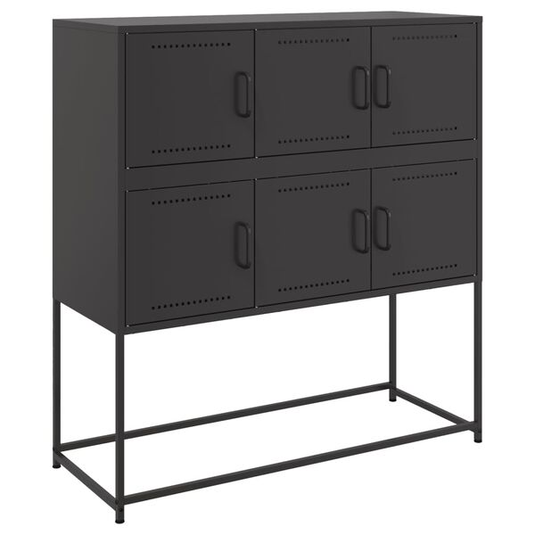 vidaXL Ντουλάπι Μαύρο 100,5x39x107 εκ. Ατσάλινο