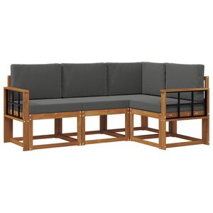 vidaXL &Sigma;&epsilon;&iota;&rho;ά &Kappa;&alpha;&nu;&alpha;&pi;έ &Epsilon;&xi;&omega;&tau;&epsilon;&rho;&iota;&kappa;&omicron;ύ &mu;&epsilon; &mu;&alpha;&xi;&iota;&lambda;ά&rho;&iota; 4 pcs &Phi;&upsilon;&sigma;&iota;&kappa;ό &kappa;&alpha;&iota; &Alpha;&nu;&theta;&rho;&alpha;&kappa;ί