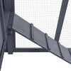 vidaXL Κοτέτσι με Κουτί Ωοτοκίας Γκρι/Λευκό Μασίφ Ξύλο Ελάτης
