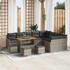 vidaXL Σετ Καναπέ Κήπου 13 pcs Γκρι συνθετικό ρατάν