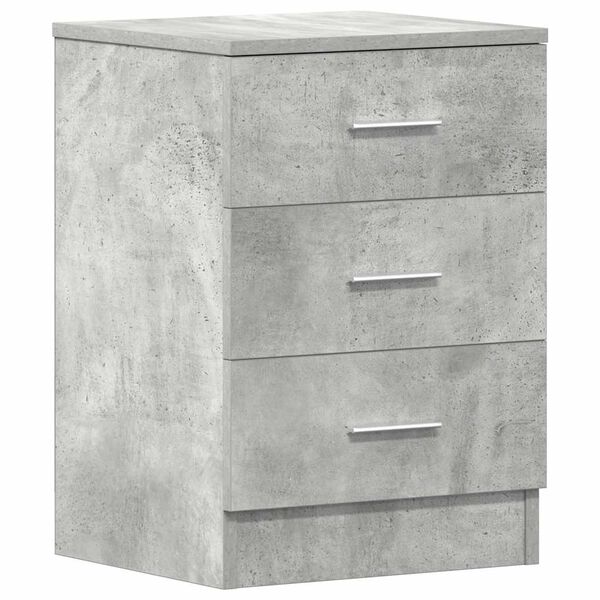 vidaXL Κομοδίνα 2 τεμ. Γκρι Σκυροδέματος 38x35x56 εκ. από Επεξ. Ξύλο