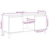 vidaXL Έπιπλο Τηλεόρασης Καπνιστή Δρυς 103,5x35x50 εκ. με Μεταλ. Πόδια