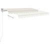 vidaXL Τέντα Αυτόματη με LED & Αισθητήρα Ανέμου Κρεμ 300 x 250 εκ.
