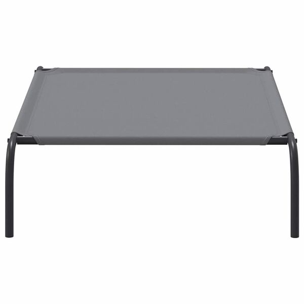 vidaXL Ανυψωμένο κρεβάτι σκύλου γκρι 110x65x20 cm ύφασμα Οξφόρδης