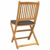 vidaXL Πτυσσόμενη Καρέκλα με μαξιλάρι 8 pcs Γκρι 49 x 57.5 x 92εκ