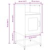 vidaXL Κομοδίνο ροζ 36x39x78 cm από χάλυβα ψυχρής έλασης
