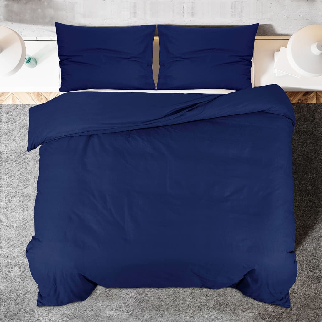 vidaXL Σετ Παπλωματοθήκης Μπλε 240x220 εκ. Ελαφρύ Ύφασμα Μικροϊνών