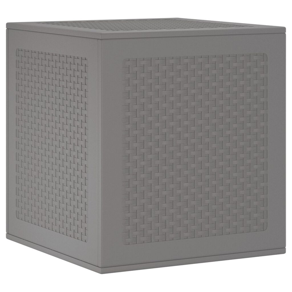 vidaXL Κουτί Αποθήκευσης Κήπου Ανοιχτό Γκρι 55x53x57 cm PP