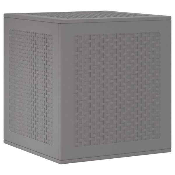 vidaXL Κουτί Αποθήκευσης Κήπου Ανοιχτό Γκρι 55x53x57 cm PP