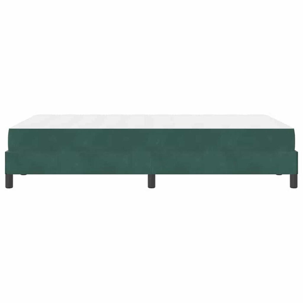 vidaXL Κρεβάτι box spring με στρώμα Σκούρο Πράσινο 120 x 190 cm