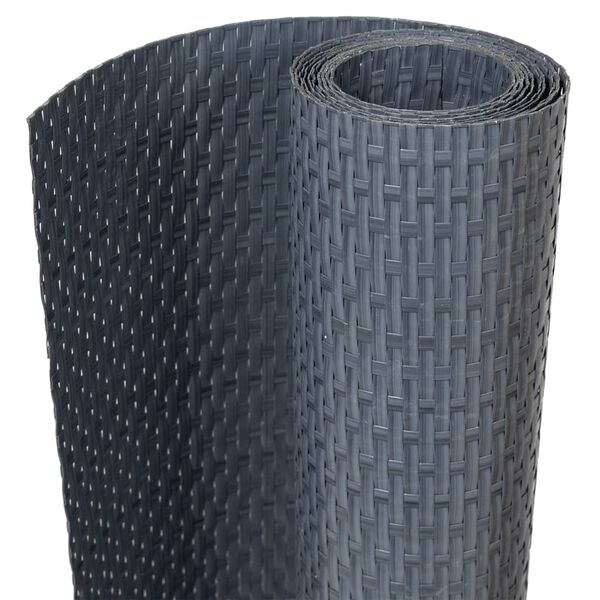 vidaXL Διαχωριστικό Βεράντας 5 τεμ. Ανθρακί 255x19 εκ. Συνθ. Ρατάν