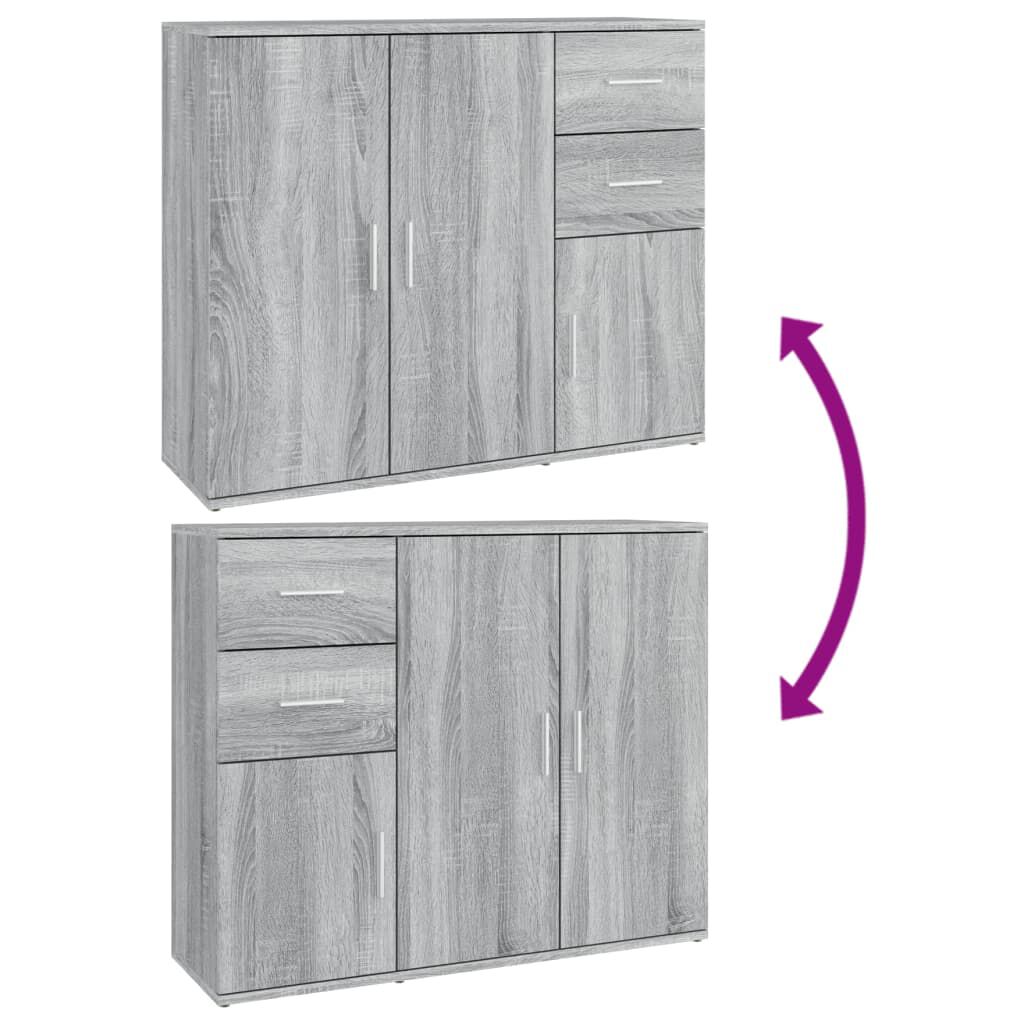 vidaXL Ντουλάπι Γκρι Sonoma 91x29,5x75 εκ. από Επεξεργασμένο Ξύλο