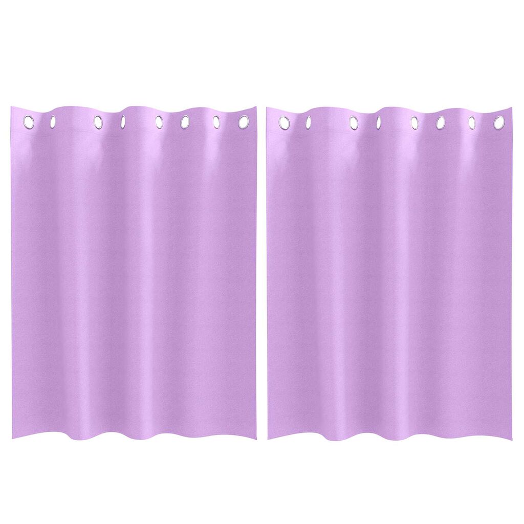 vidaXL Κουρτίνες με κουρτίνες 2 pcs Μοβ 140 x 140 cm Πολυεστέρας