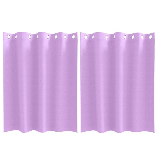 vidaXL Κουρτίνες με κουρτίνες 2 pcs Μοβ 140 x 140 cm Πολυεστέρας