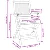 vidaXL Πτυσσόμενη Καρέκλα με μαξιλάρι 2 pcs Λευκό 49 x 57.5 x 92εκ