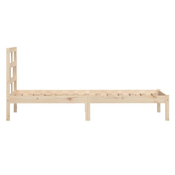 vidaXL Πλαίσιο Κρεβατιού 75 x 190 εκ. από Μασίφ Ξύλο Small Single