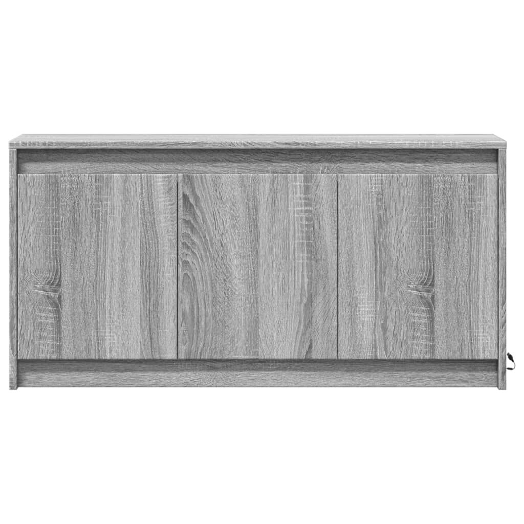 vidaXL Έπιπλο Τηλεόρασης με LED Γκρι Sonoma 100x34x50 εκ. Επεξ. Ξύλο