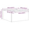 vidaXL Φωτιά Μαύρο 60 x 60 x 30 cm Κρύα έλαση από χάλυβα