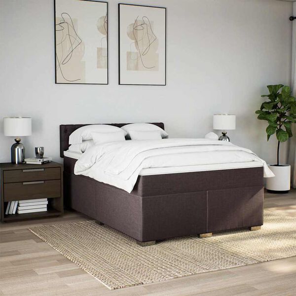 vidaXL &Kappa;&rho;&epsilon;&beta;ά&tau;&iota; Boxspring &mu;&epsilon; &Sigma;&tau;&rho;ώ&mu;&alpha; &Sigma;&kappa;&omicron;ύ&rho;&omicron; &Kappa;&alpha;&phi;έ 140x190 &epsilon;&kappa;. &Upsilon;&phi;&alpha;&sigma;&mu;ά&tau;&iota;&nu;&omicron;
