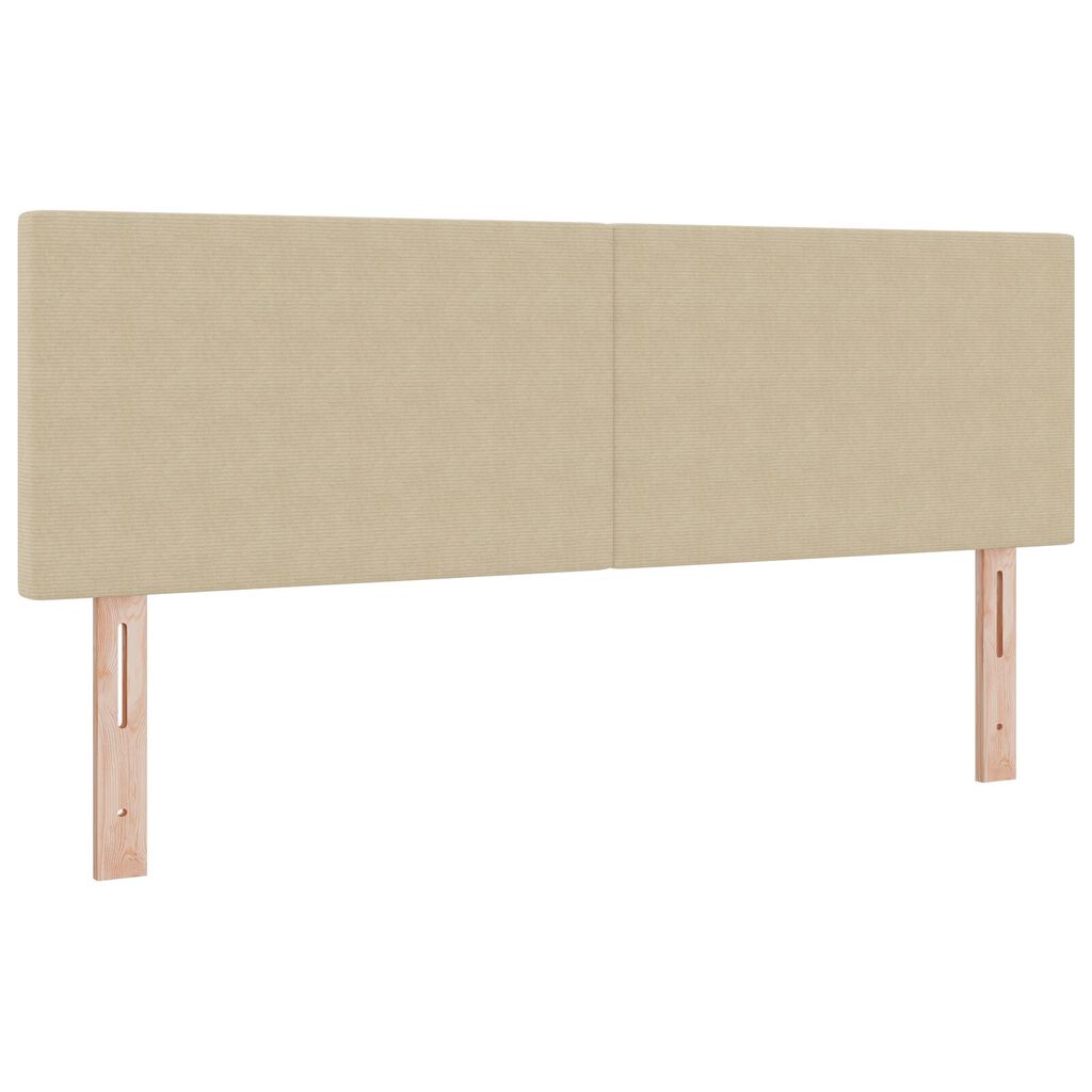 vidaXL Box Spring Bed με Στρώμα & LED Φως Πράσινο Γκρι 140x200 εκ. Ύφασμα Κορντούρας