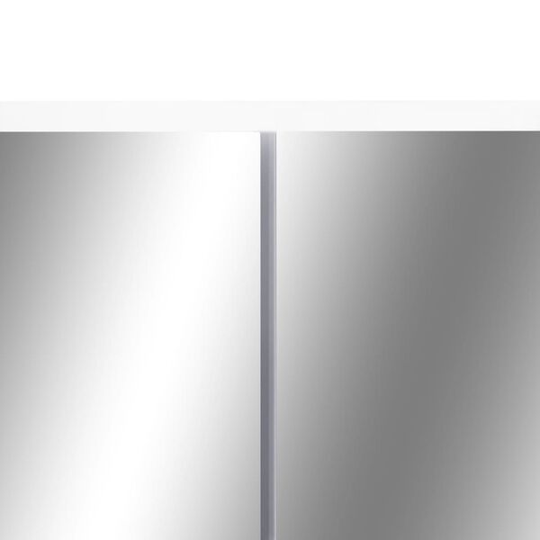 vidaXL Καθρέφτης Μπάνιου με Ντουλάπι / LED Λευκό 80 x 15 x 60 εκ. MDF