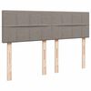 vidaXL Οθωμανικό κρεβάτι με στρώμα & LEDs Taupe 140x200 cm Ύφασμα