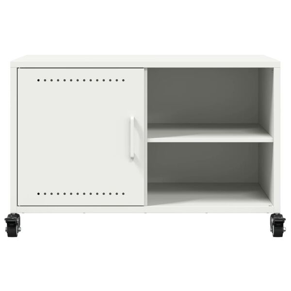 vidaXL Έπιπλο Τηλεόρασης Λευκό 68 x 39 x 43,5 εκ. Χάλυβας