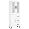 vidaXL Ντουλάπι Γυαλιστερό Λευκό 69,5x34x180 εκ. Επεξεργασμένο Ξύλο